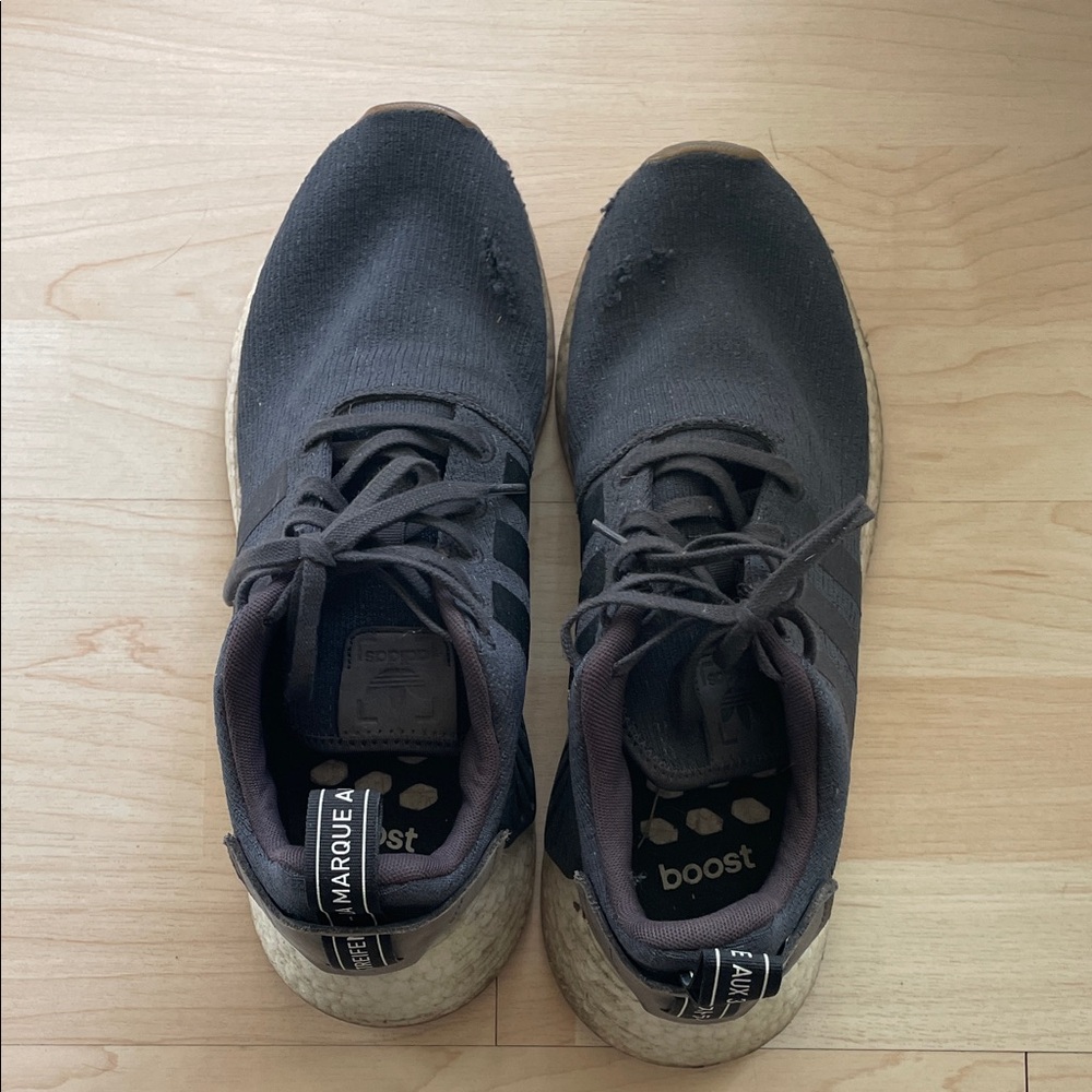 Adidas Charcoal and Cream Athletic Shoes - Picture 3 of 10